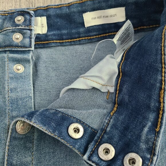 Jessica Simpson Rue girls Mid Rise Button-Front Denim Skirt – Size 14 - Picture 8 of 11